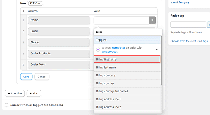 如何在 WordPress 中添加类似 n8n 的自动化功能(更简单、更便宜) 19 map each column