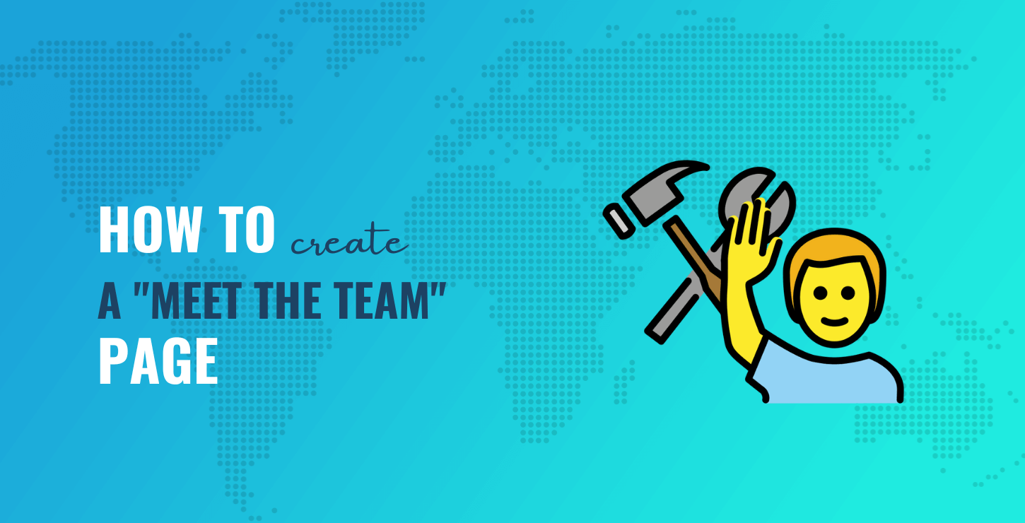 如何在 WordPress 中创建“团队介绍”页面 1 meet the team page