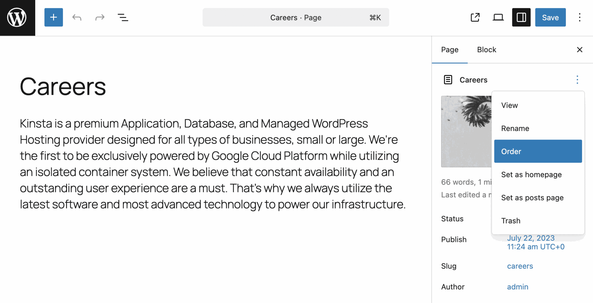 新功能、新区块、新 API:WordPress 6.9 的新变化 16 menu order option