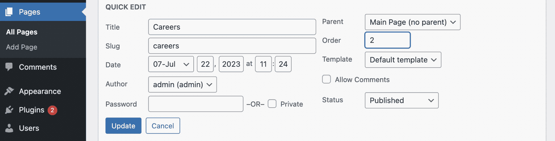 新功能、新区块、新 API:WordPress 6.9 的新变化 15 menu order quick edit