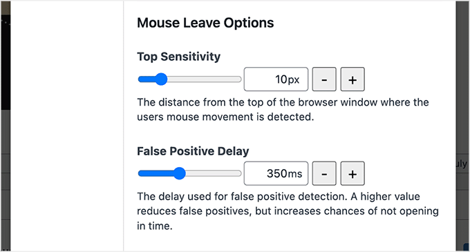 mouse leave option in popup maker