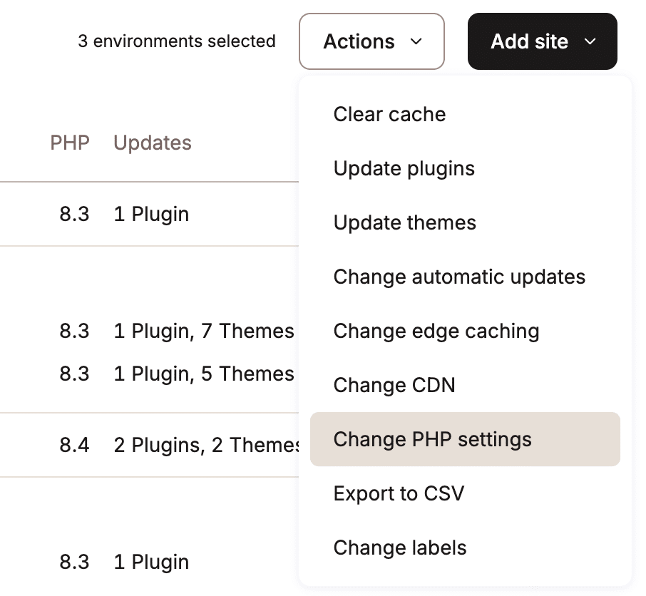 更聪明地扩展,而非更辛苦地扩展:在增长与运营卓越之间取得平衡 3 mykinsta bulk actions