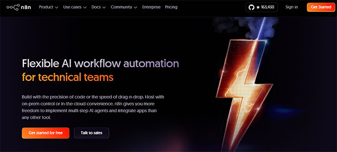 如何在 WordPress 中添加类似 n8n 的自动化功能(更简单、更便宜) 2 n8n website