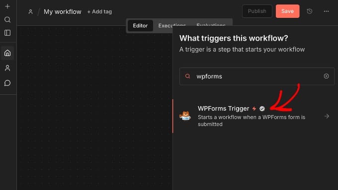 n8n wpforms trigger