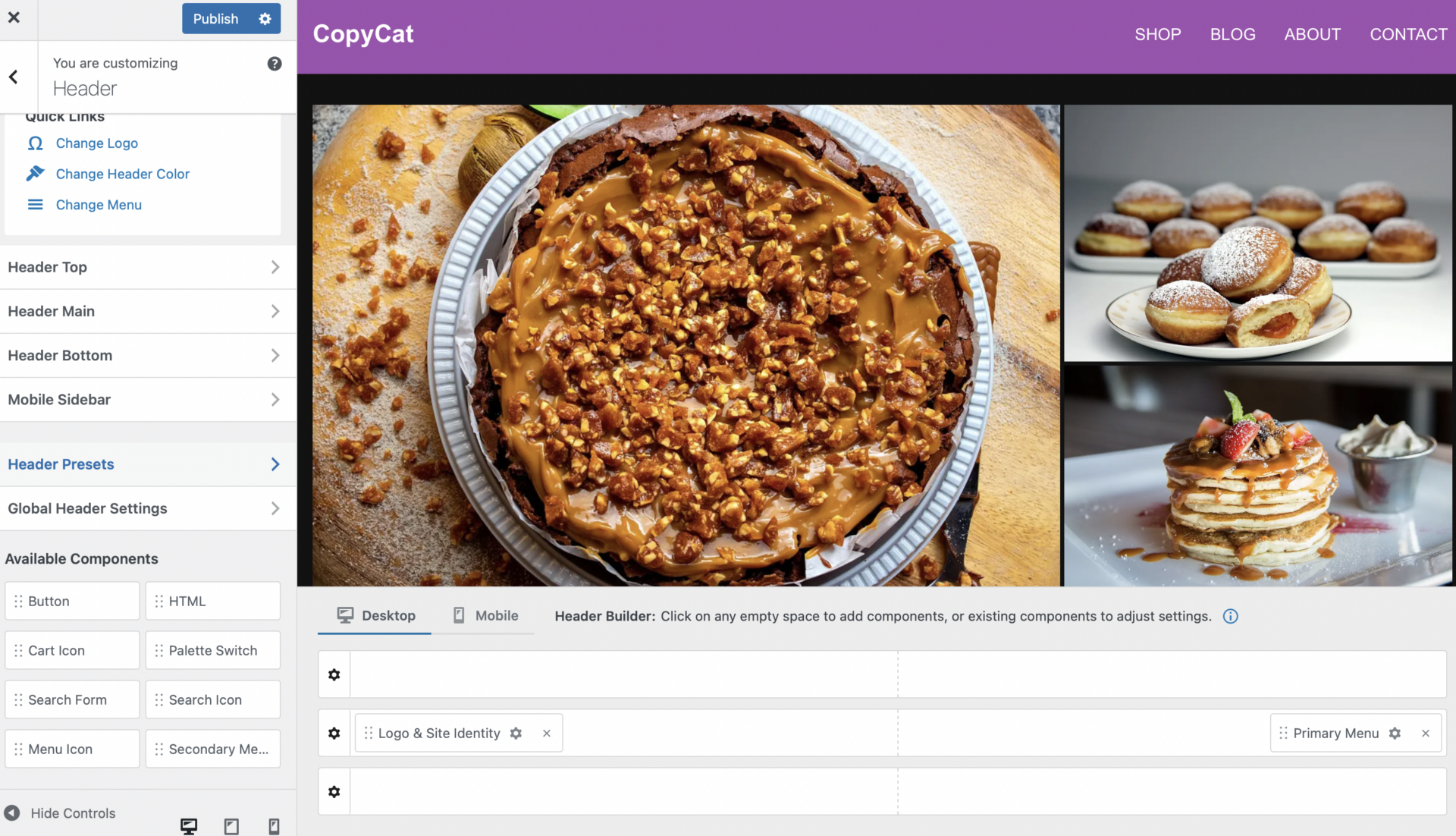 如何编辑 WordPress 页眉(5 种简单方法) 4 neve header builder