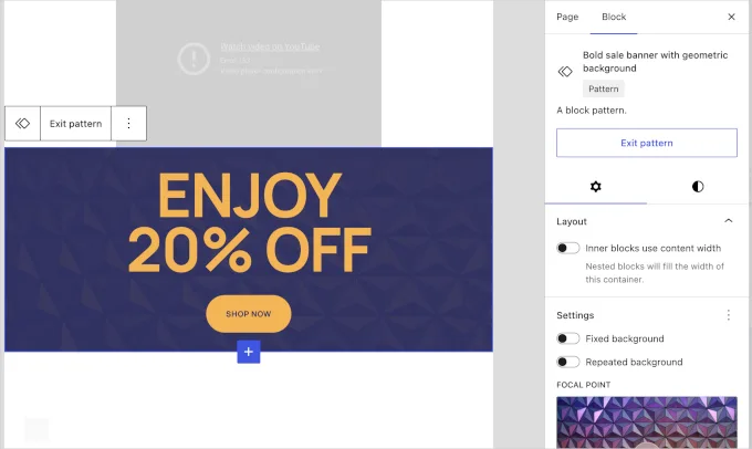 pattern isolate mode