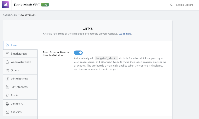 Rank Math vs. AIOSEO:我为 WordPress 用户推荐哪一个? 19 rankmath nav
