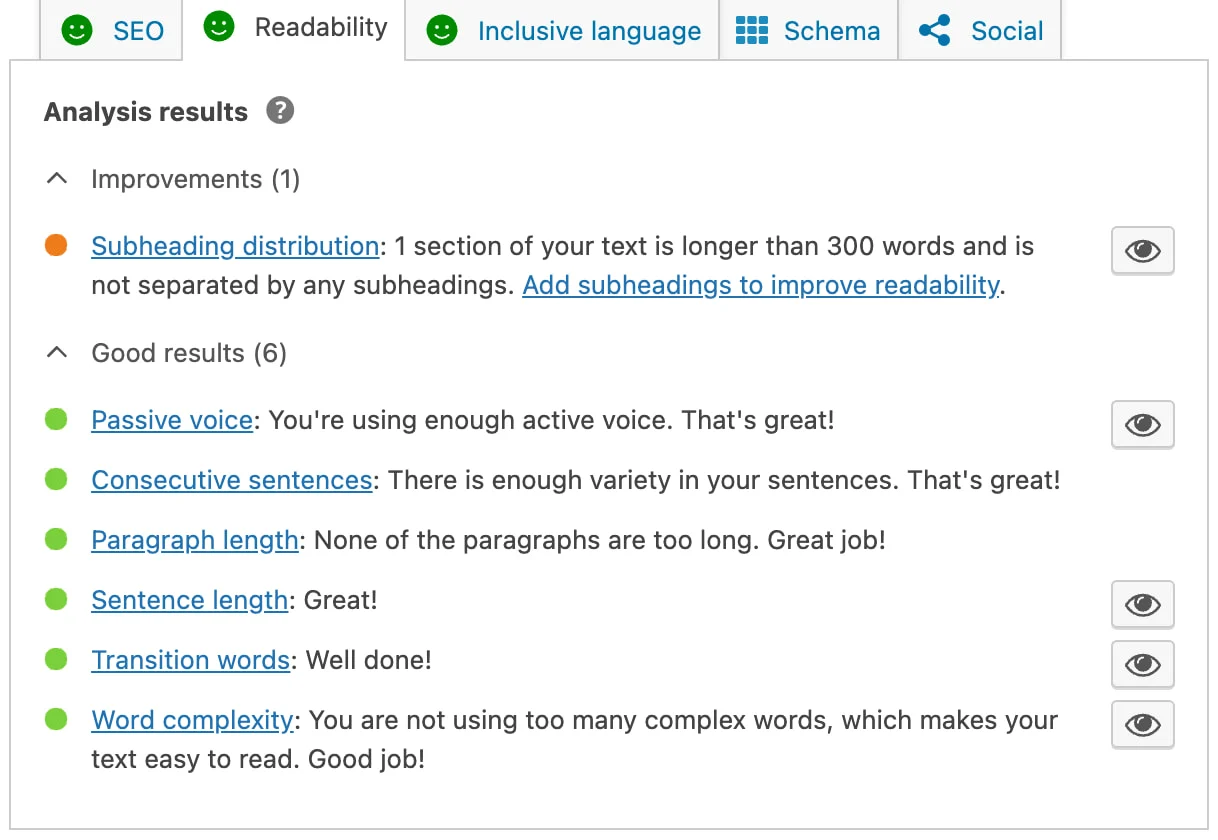 AI时代撰写SEO友好博客文章的技巧 4 readability analysis yoast seo