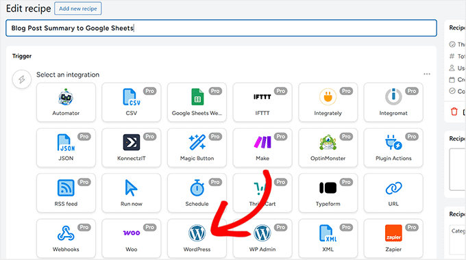 我是如何从零开始在WordPress中实现类似Make.com的自动化(简单方法) 16 select wordpress as the trigger platform in uncanny automator