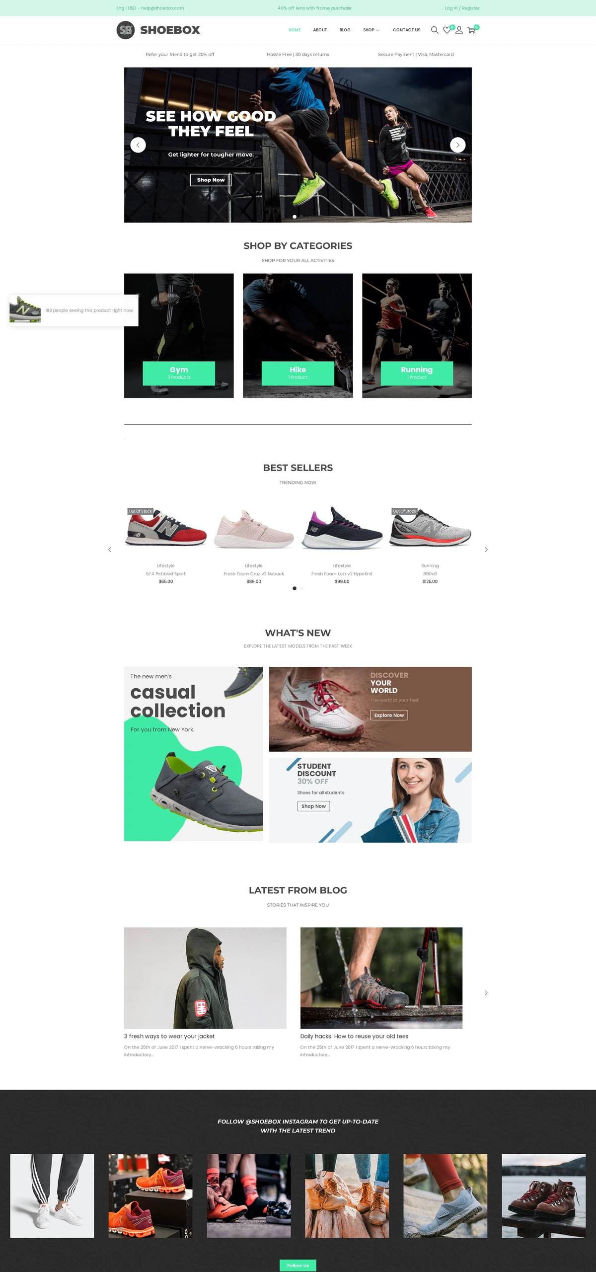 Shoebox – Shoe Store Shoe Store 01 Home