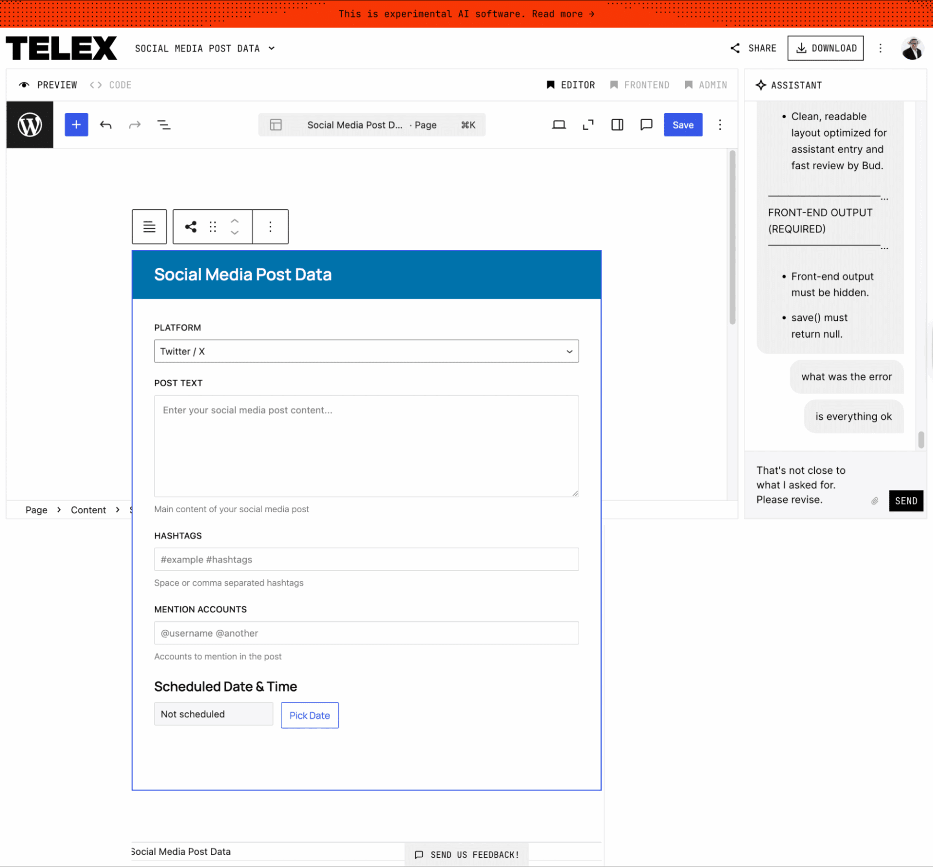 social media post data