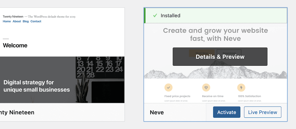 如何安装 WordPress 主题:新手入门指南 11 theme activate