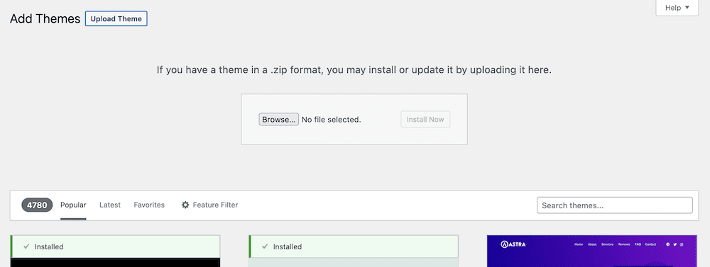 如何安装 WordPress 主题:新手入门指南 14 theme uploader