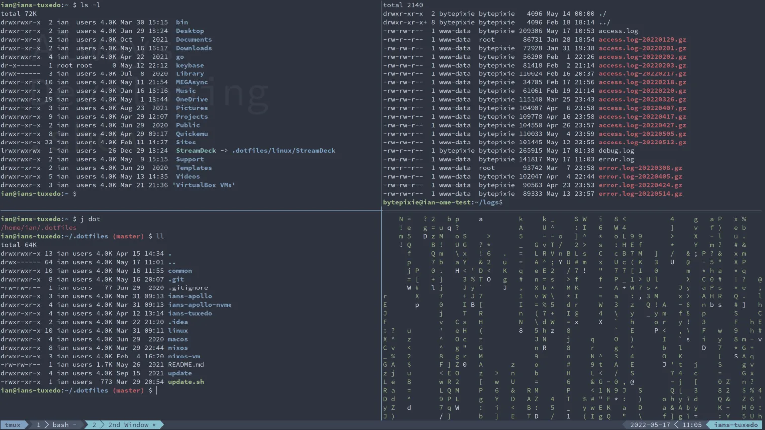 tmux with second window 1 1540x866 3