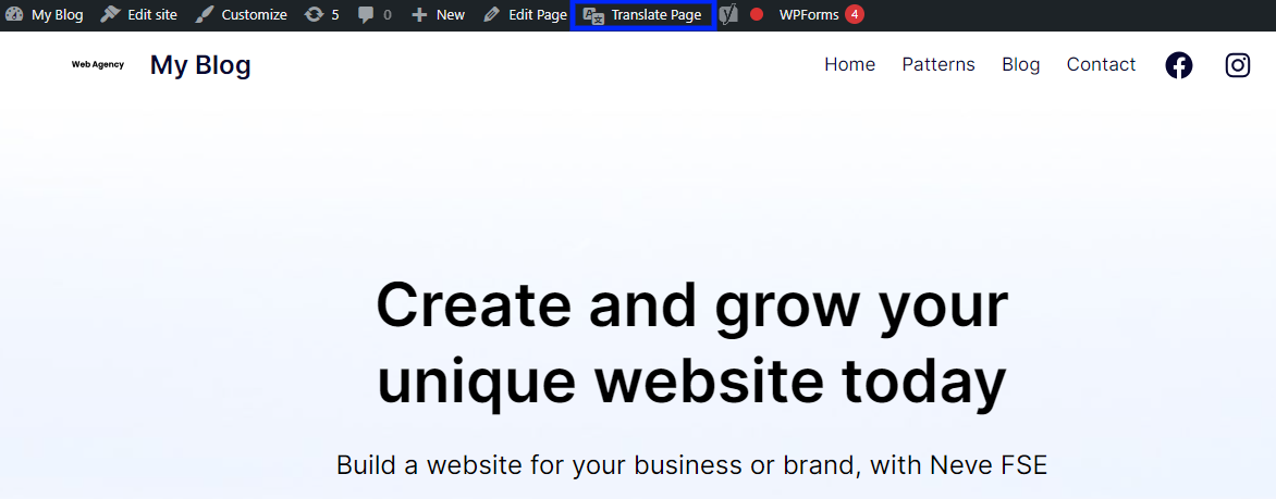 如何创建WordPress多语言网站:注意事项 + 步骤指南教程 11 translate page menu item