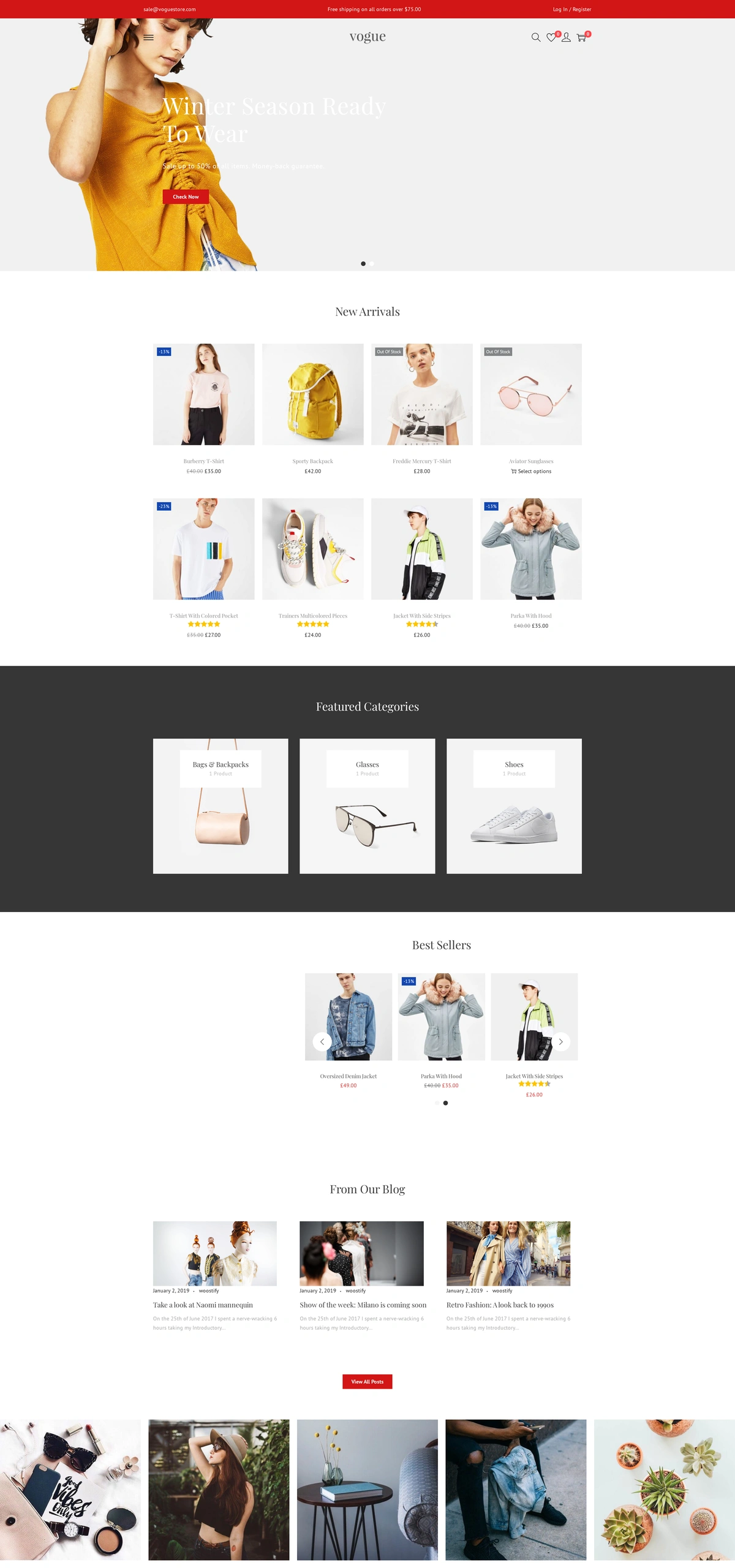 Vogue – A Minimal Fashion Shop A Minimal Fashion Shop 01 Home