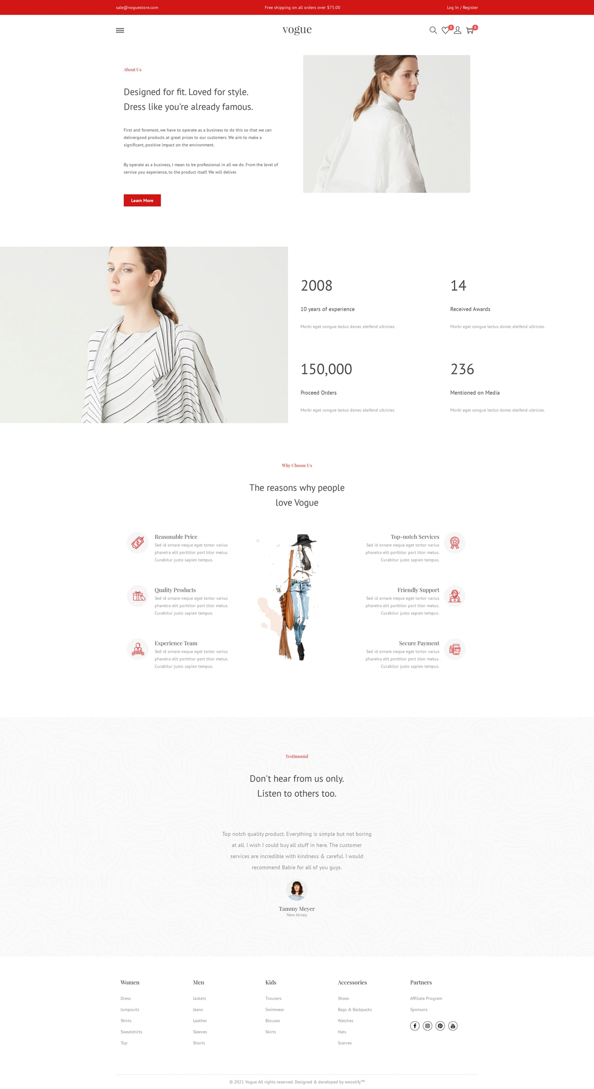 Vogue – A Minimal Fashion Shop A Minimal Fashion Shop 02 About