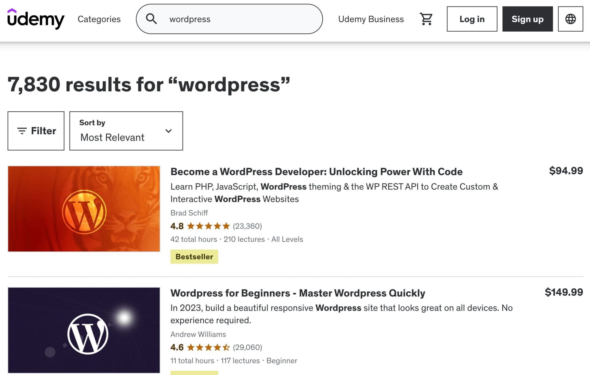8个最适合初学者的WordPress培训课程 5 wordpress courses udemy