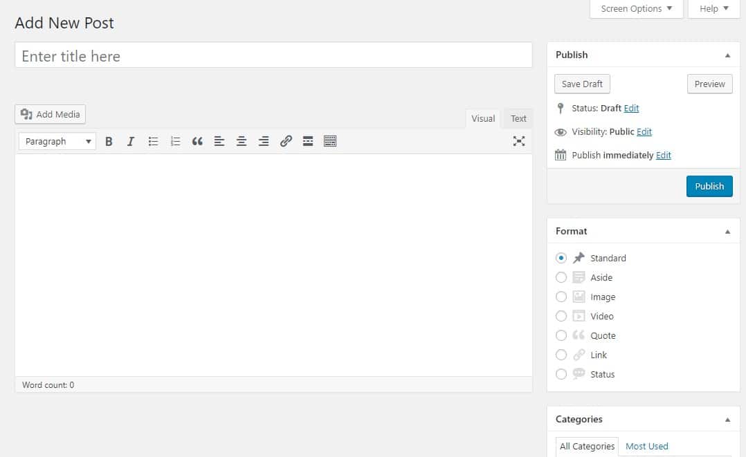 wordpress gutenberg editor update 1