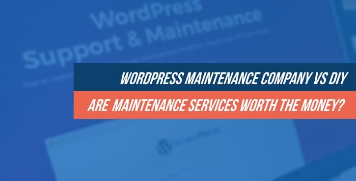 wordpress maintenance company vs diy