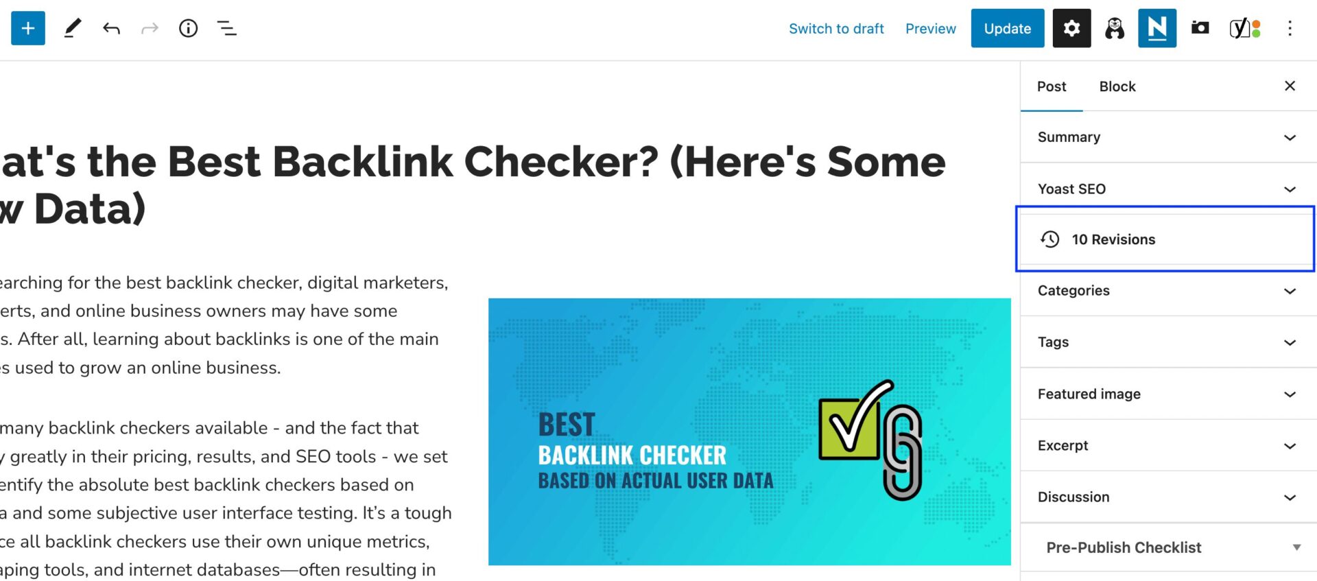 wordpress revision history