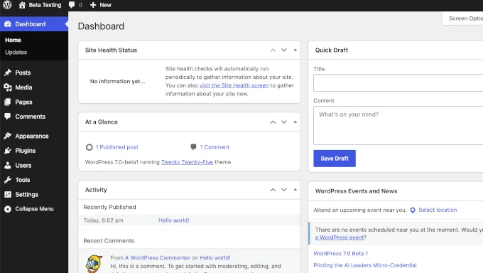 wp7 admin design refresh