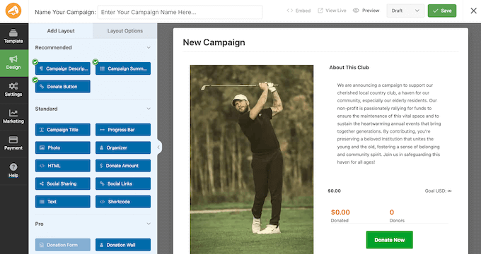 wpcharitable campaign builder