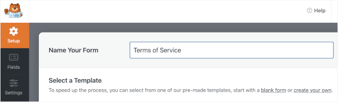 我如何自动将WordPress表单提交转换为PDF(无需手动操作) 9 wpforms addnew termsofservice