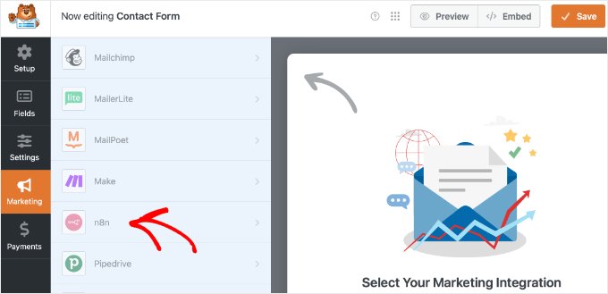 wpforms marketing n8n