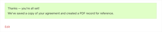 我如何自动将WordPress表单提交转换为PDF(无需手动操作) 39 wpforms preview contirmation
