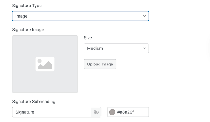 我如何自动将WordPress表单提交转换为PDF(无需手动操作) 30 wpforms settings pdf signature